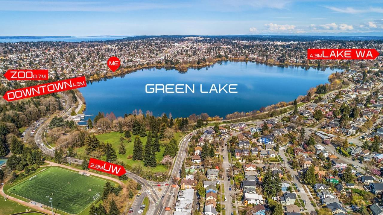 Green Lake 1St Line Home A With Central Air Conditioners シアトル エクステリア 写真